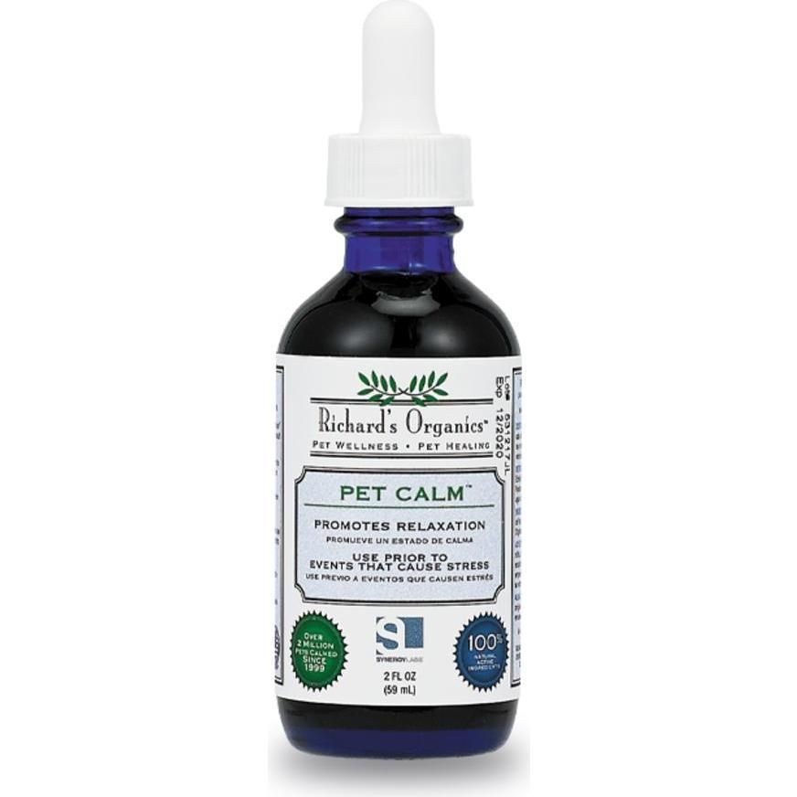 Gotas Naturales Para Tratar La Ansiedad, Miedo Y Estrés En Perros Y Gatos Richard’s Organics Pet Calm 2 oz