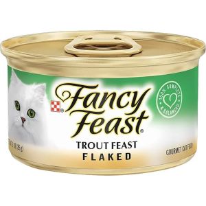 Alimento Húmedo Para Gatos Fancy Feast Purina Con Trucha En Hojuelas 3 oz