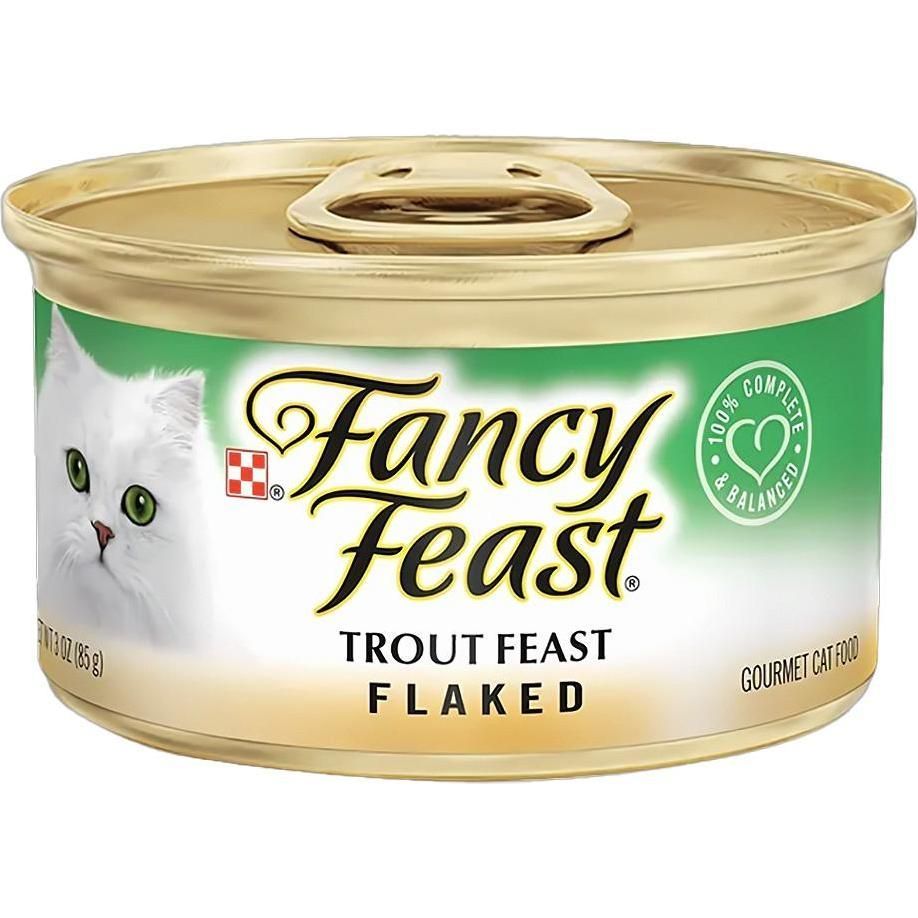 Alimento Húmedo Para Gatos Fancy Feast Purina Con Trucha En Hojuelas 3 oz