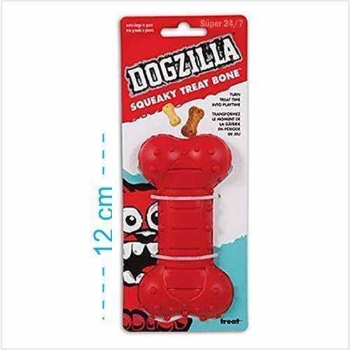 Juguete Para Perro Hueso De Caucho Dogzilla Raza Mediana Con Sonido 1 Unidad