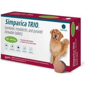Pastilla Simparica Trio 20 A 40 Kg