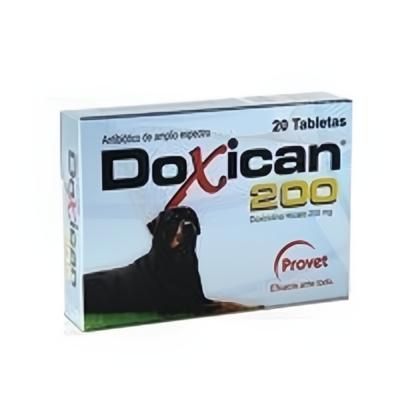 Antibioticos para Perros y Gatos Doxican (200 Mg) 1 Tableta