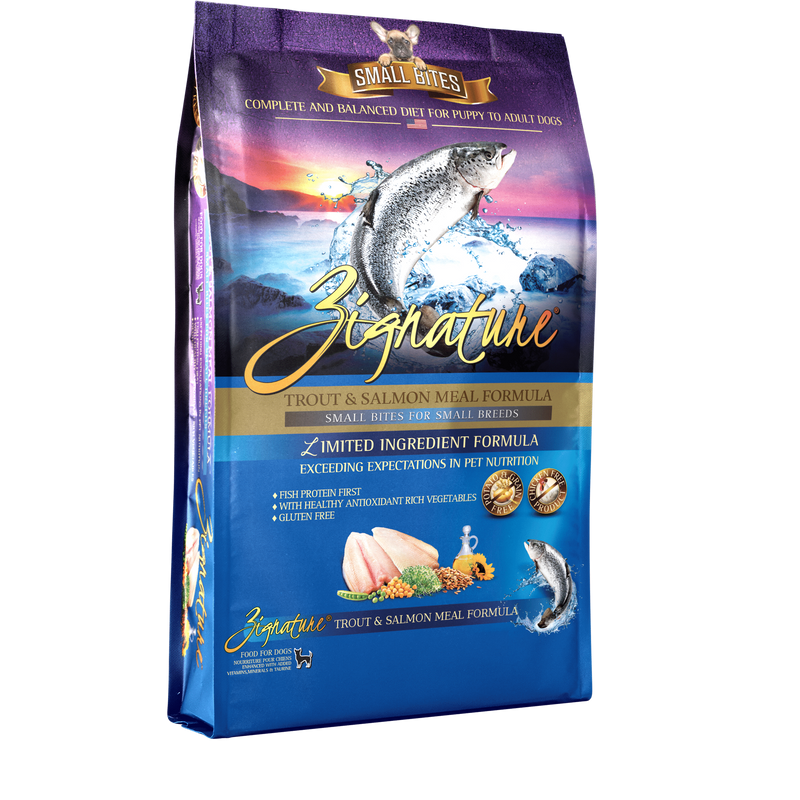 Zignature Trout Salmon Small Bites 4 Lb