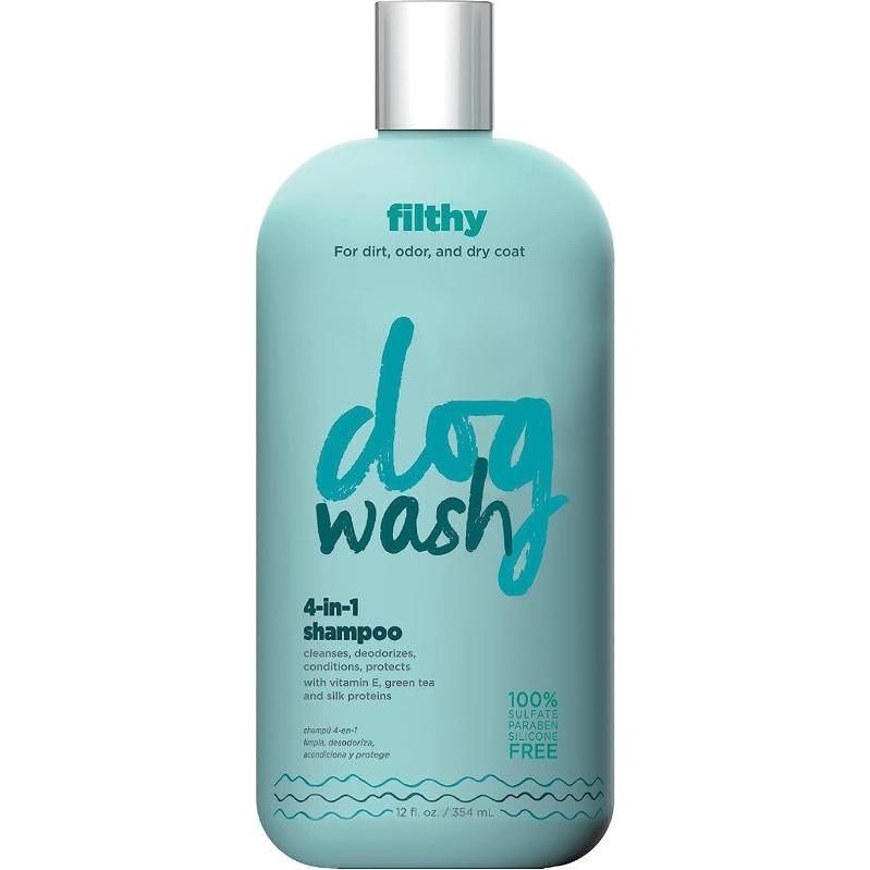 Dog Wash Filthy 4-In-1 Shampoo Dog Wash Con Vitamina E 12 oz