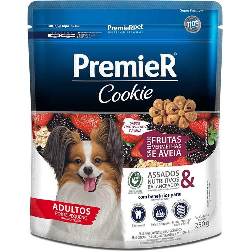 Galletas Perro Adulto Premier Sabor Frutos Rojos Y Avena 250 g