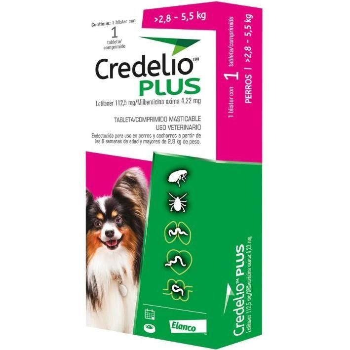 Pastilla Desparasitante Credelio Plus Dog (2.5Kg-5.5Kg) 112.5 mg 1 Unidad