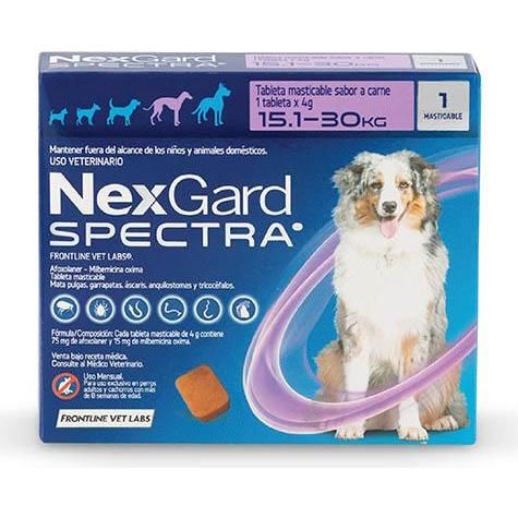 Tableta Masticable Para Perros Antipulgas Y Garrapatas Nexgard Spectra (15 - 30 kg)