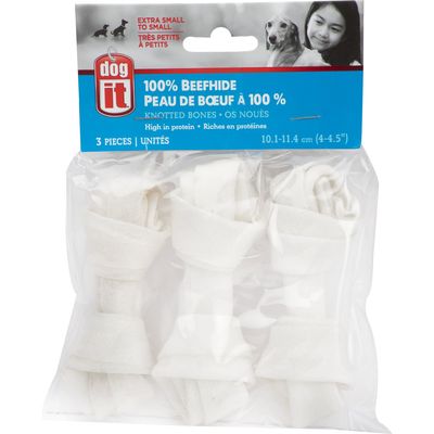 Hueso de Perro Hagen Anudado Blanco 3 Uds