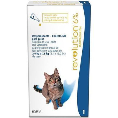Pipeta Para Gatos Revolution 6% Peso 2.6-7.5 kg 1 Unidad