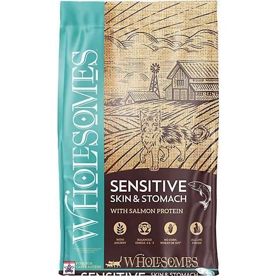 Alimento Wholesomes Para Cats & Kitten Sensitive Skin & Stomach Salmon 10 lb