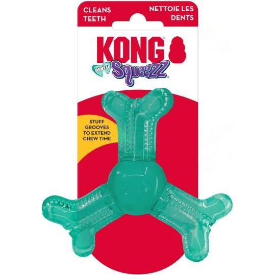 Juego Para Mascota Huesos Dentales Kong Squeezz Roller (XS S M ) 1 Unidad