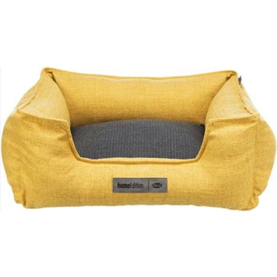 Cama Accesorio Para Mascota (80 X 60 Cm) Amarillo Con Gris Oscuro 1 unidad