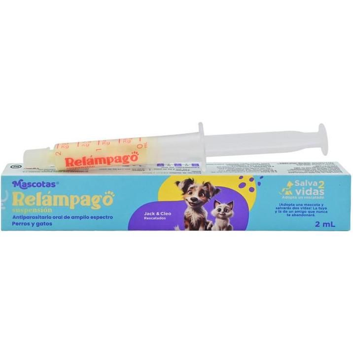 Antiparasitario Perros Y Gatos Supensión Oral Relampago 2 ml