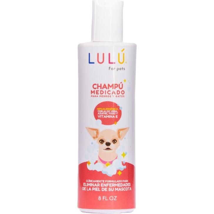Shampoo Lulu Medicado Para Mascotas 8 oz