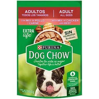 Alimento Húmedo Dog Chow Para Perros Adultos Sabor Pollo y Carne 100 g