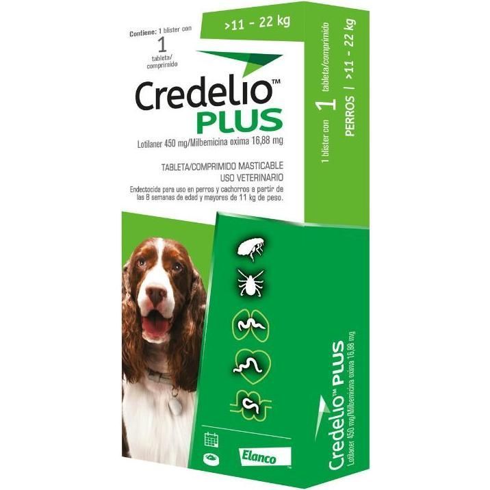 Pastilla Desparasitante Credelio Plus Dog (11Kg-22Kg) 450 mg 1 Unidad
