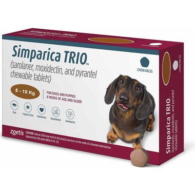 Pastilla Simparica Trio 5 A 10 Kg