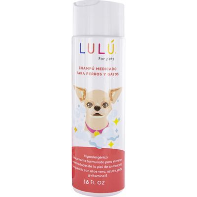 Champú Medicado Lulú Para Perros Y Gatos 16 oz